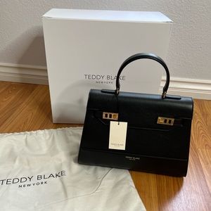 BRAND NEW WITH TAGS Teddy Blake Kim Stampatto 14” Black Bag Handbag Purse